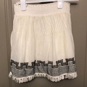Jcrew Embroidered Tassel Gauze Skirt